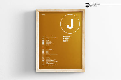 J Train Map One Color / NYC Subway