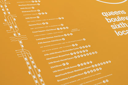 M Train Map One Color / NYC Subway