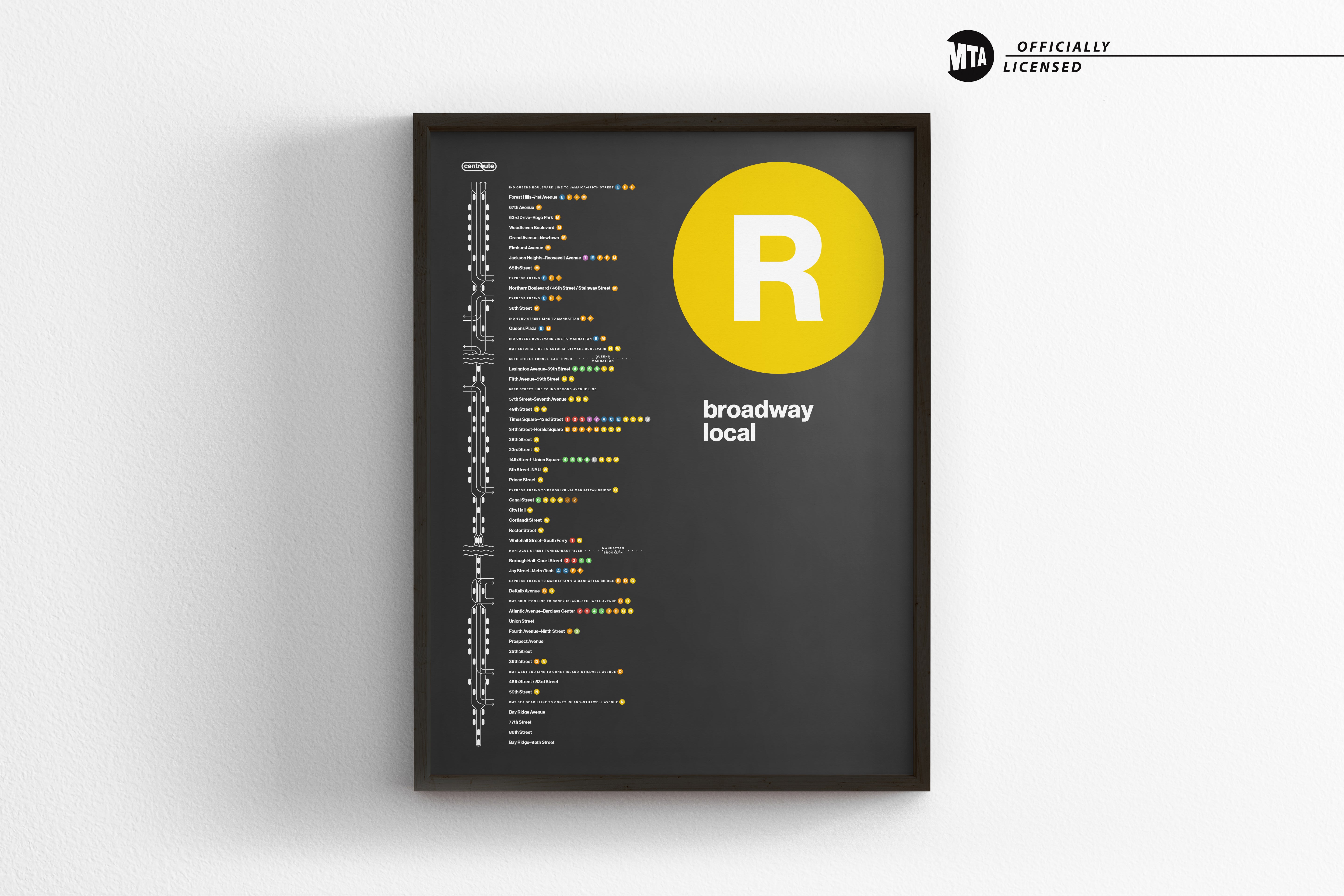 R Train Map / NYC Subway