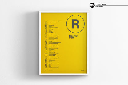 R Train Map One Color / NYC Subway