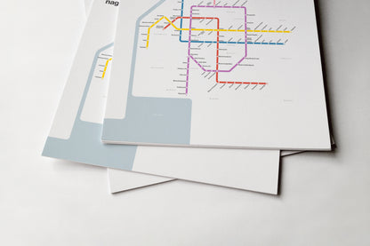 Nagoya Subway 名古屋市営地下鉄 / Light Mode System Map / English