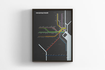 New Jersey Transit / Dark Mode System Map