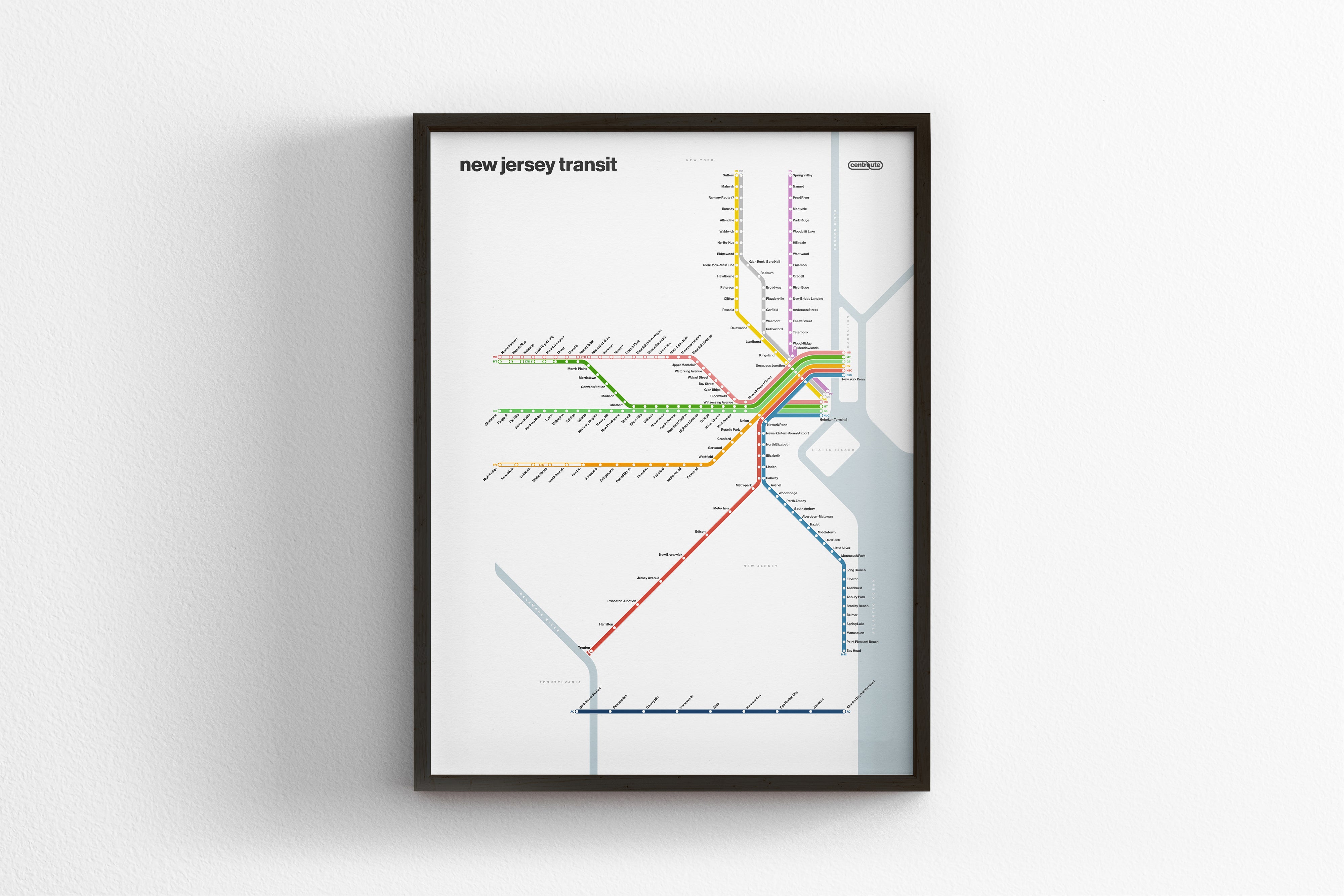 New Jersey Transit / Light Mode System Map