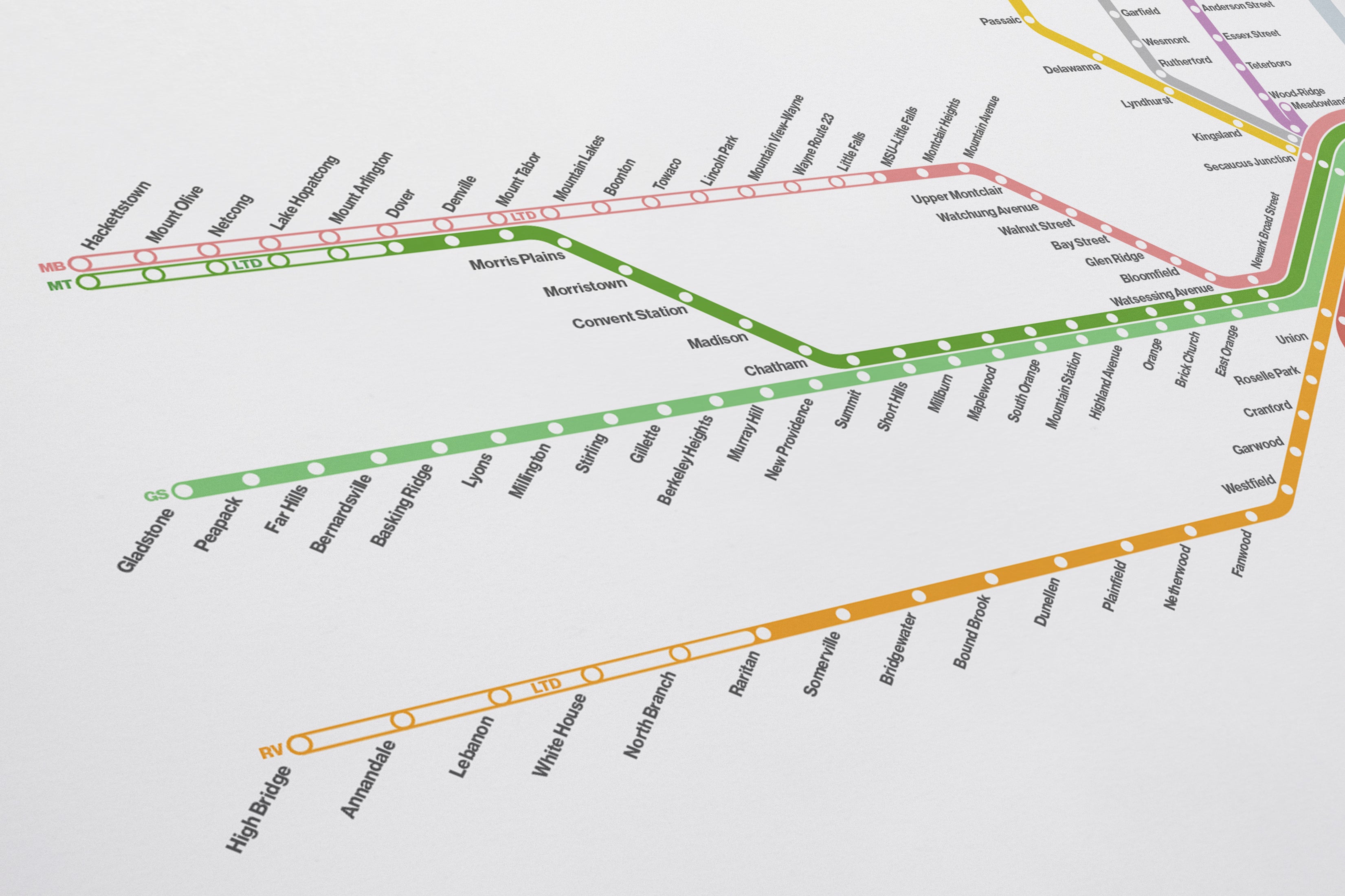 New Jersey Transit / Light Mode System Map