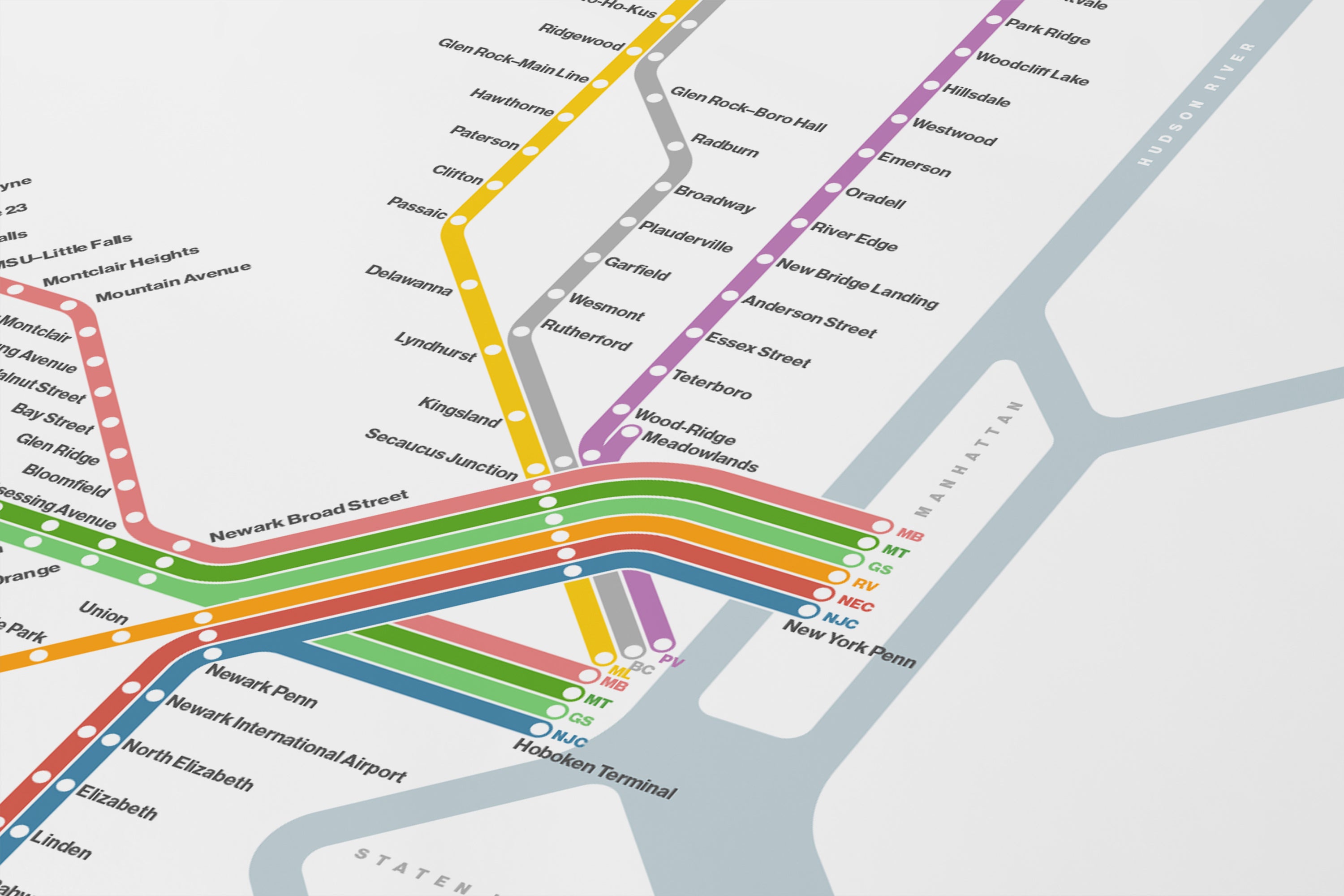 New Jersey Transit / Light Mode System Map