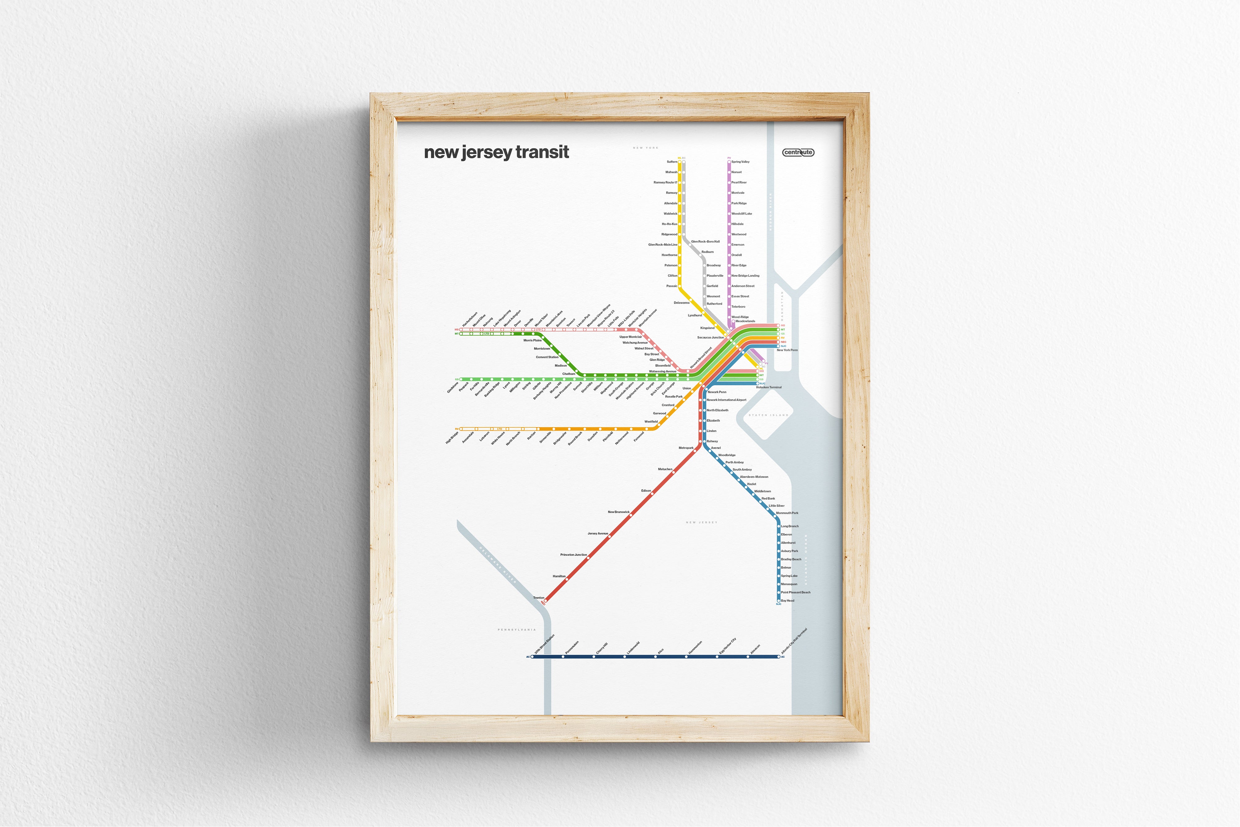 New Jersey Transit / Light Mode System Map