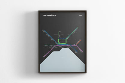 Oslo Metro / Dark Mode System Map