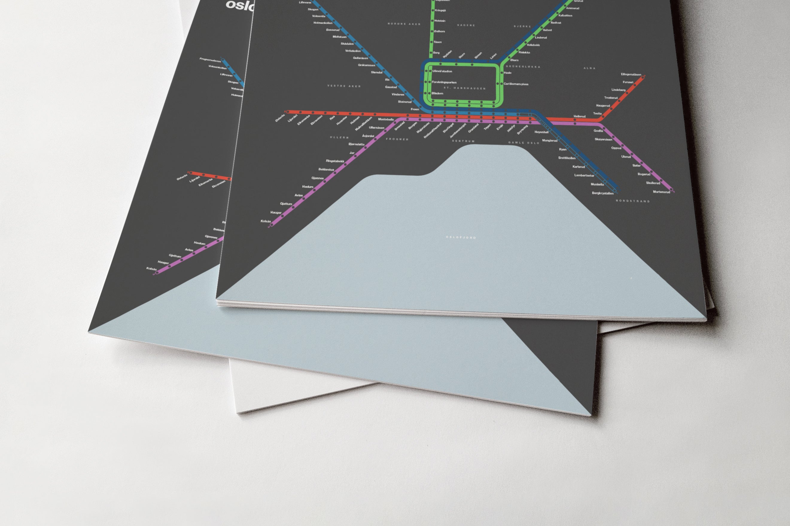Oslo Metro / Dark Mode System Map