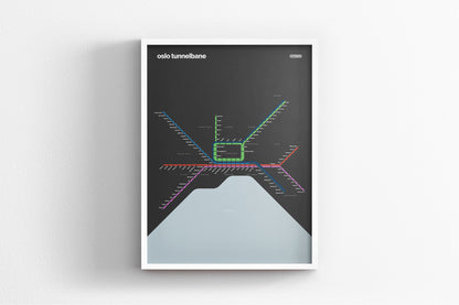 Oslo Metro / Dark Mode System Map