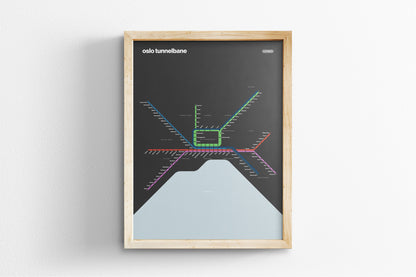 Oslo Metro / Dark Mode System Map