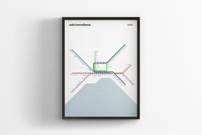 Oslo Metro / Light Mode System Map