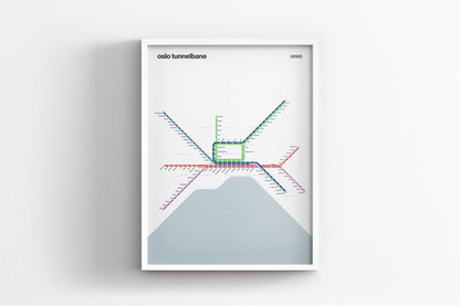Oslo Metro / Light Mode System Map