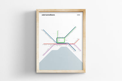Oslo Metro / Light Mode System Map