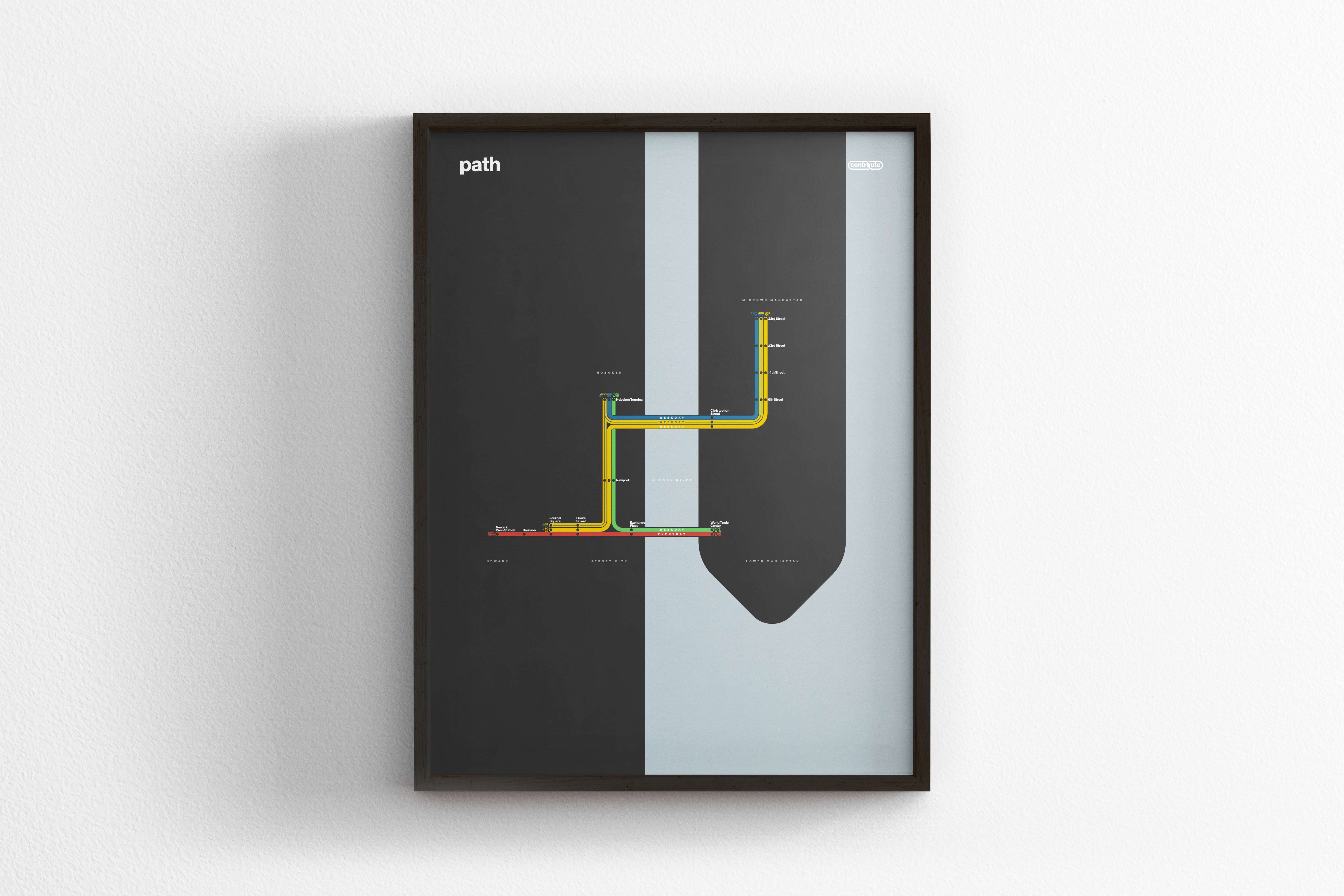 PATH Rail / Dark Mode System Map