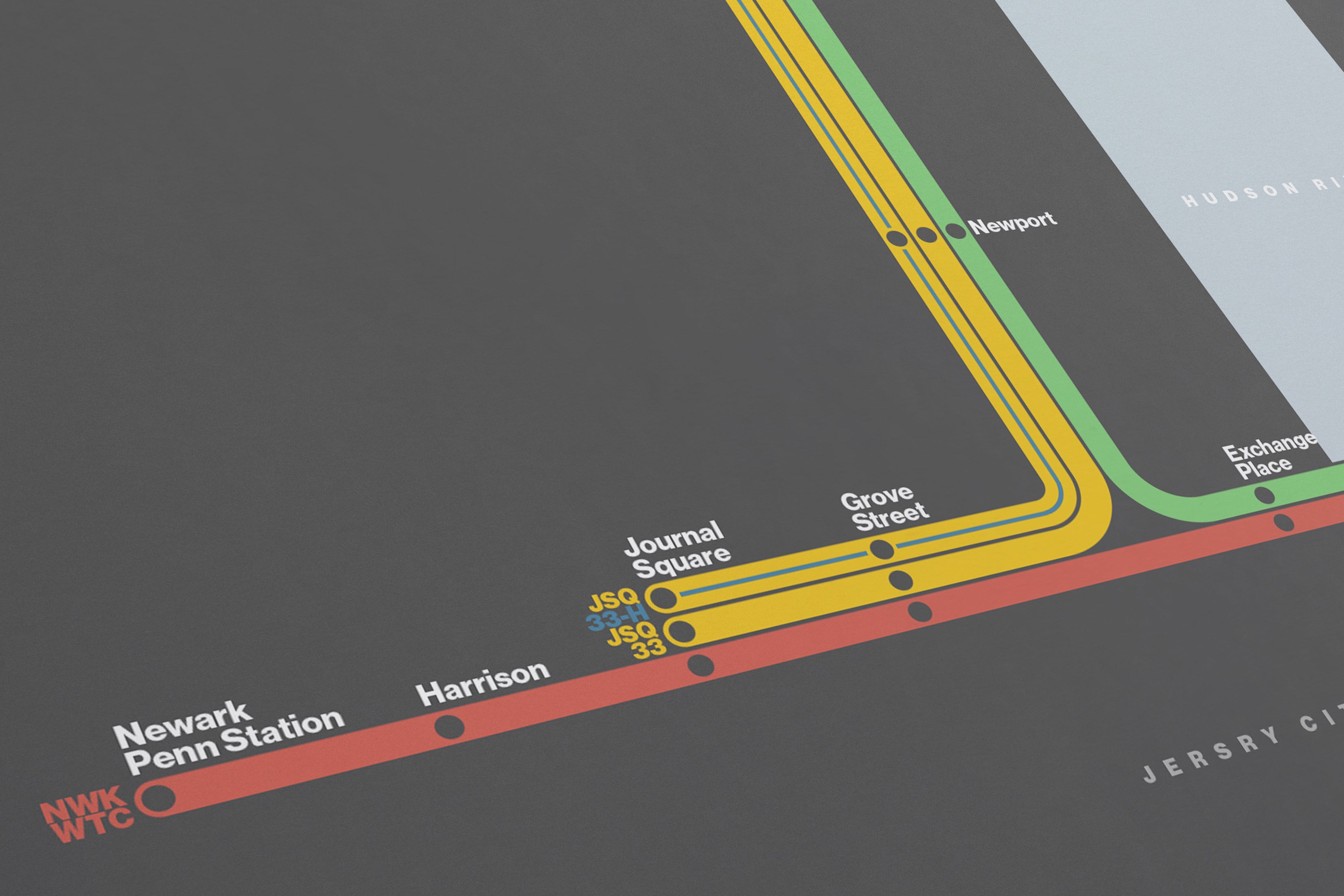 PATH Rail / Dark Mode System Map
