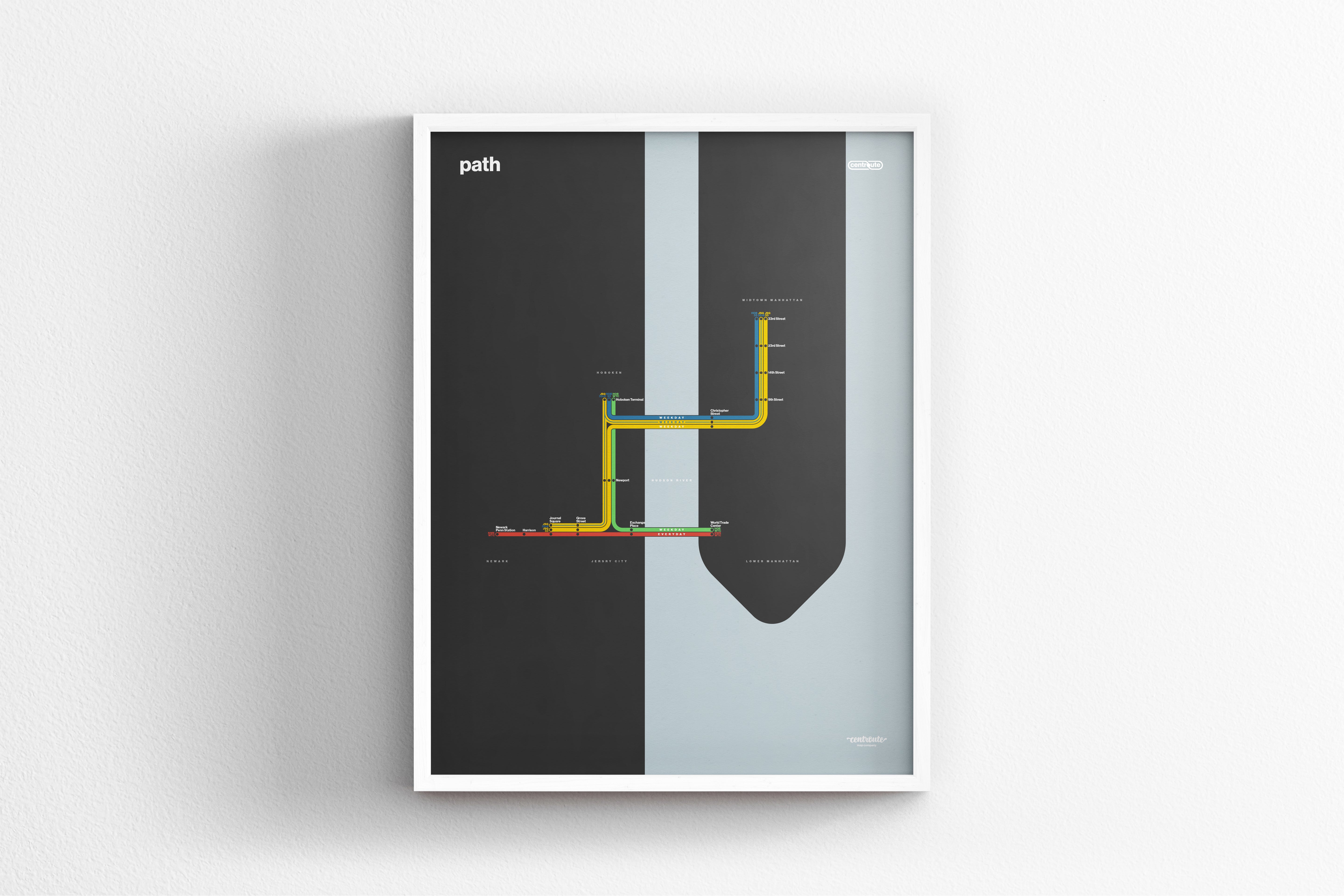 PATH Rail / Dark Mode System Map