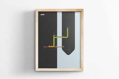 PATH Rail / Dark Mode System Map