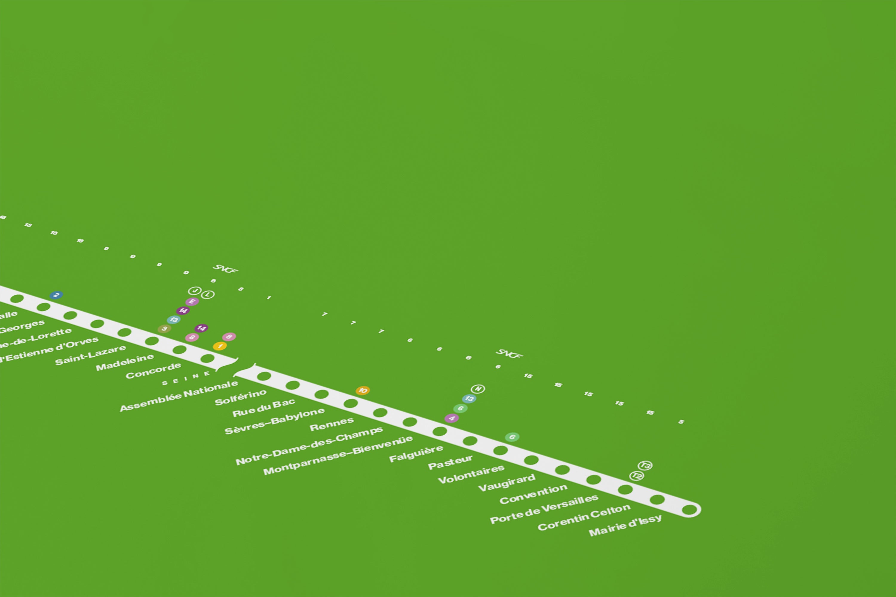 Line 12 Map / Paris Metro