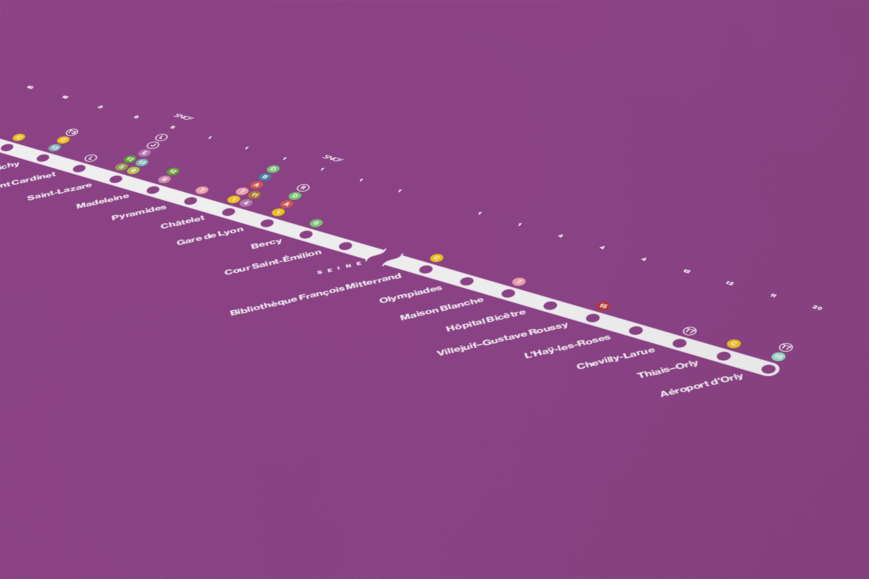 Line 14 Map / Paris Metro