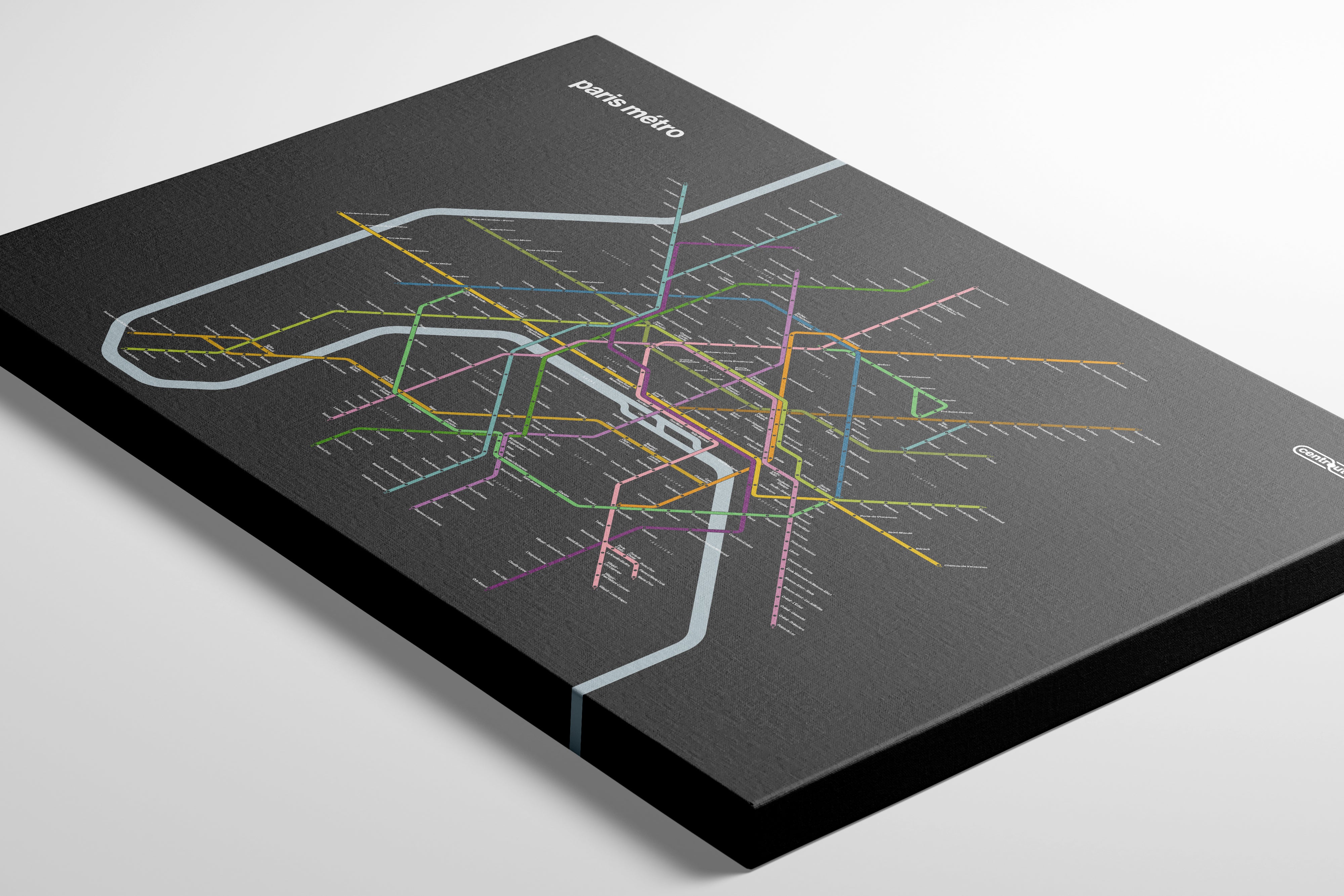 Paris Metro / Dark Mode System Map