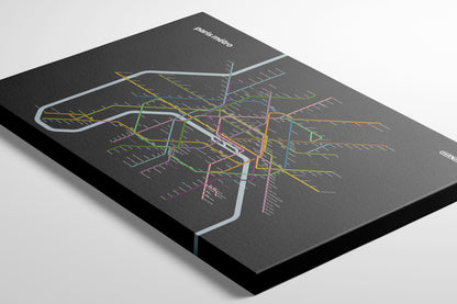 Paris Metro / Dark Mode System Map