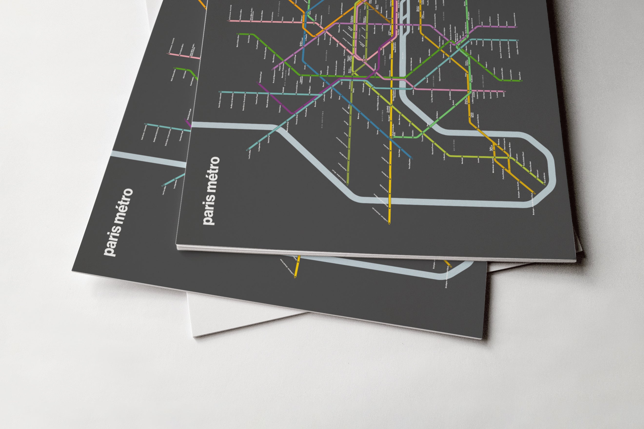 Paris Metro / Dark Mode System Map