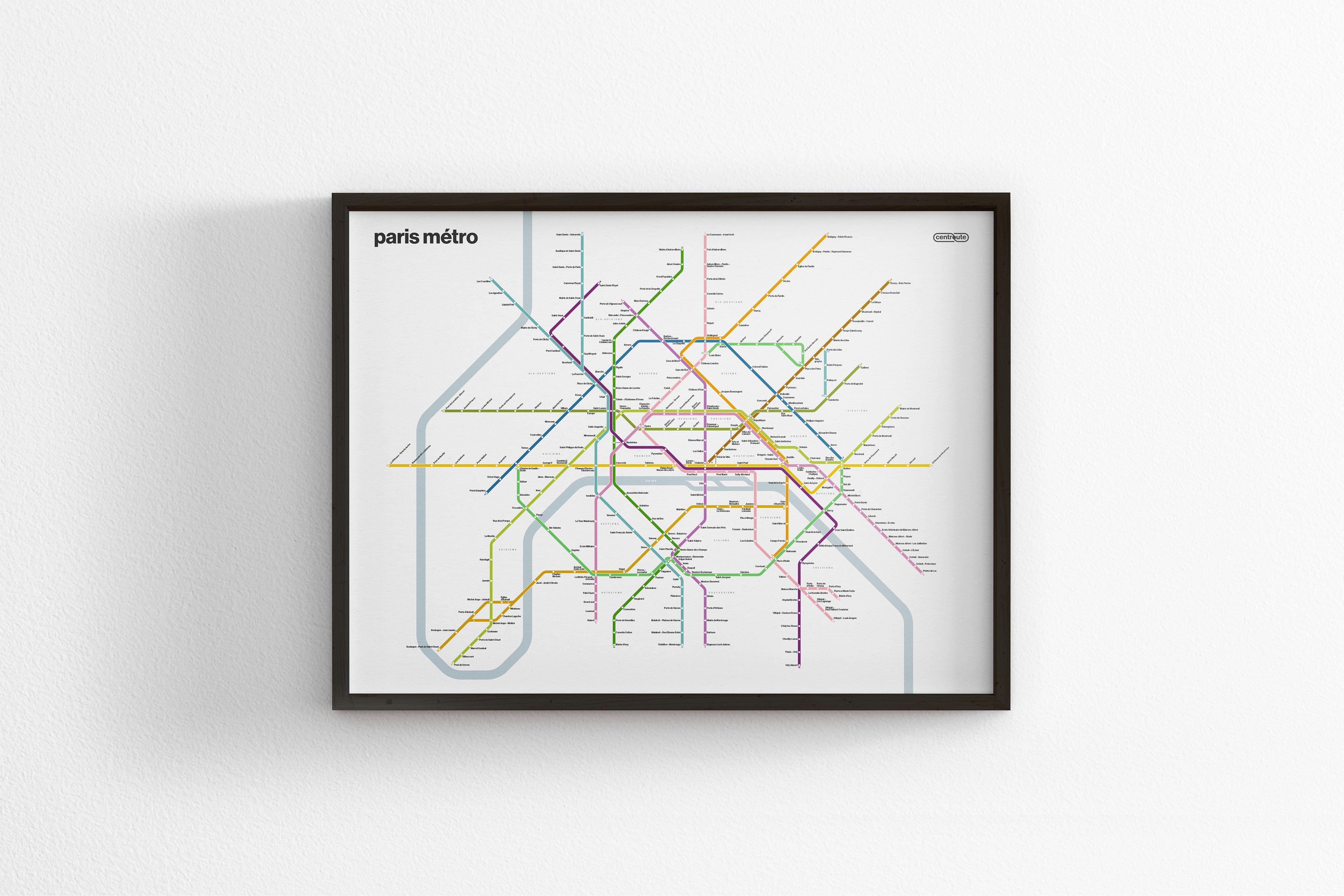 Paris Metro / Light Mode System Map