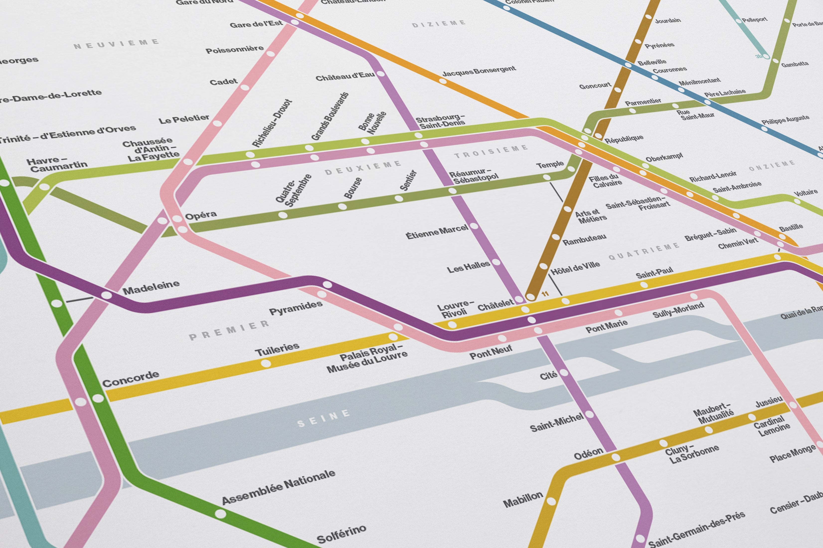 Paris Metro / Light Mode System Map