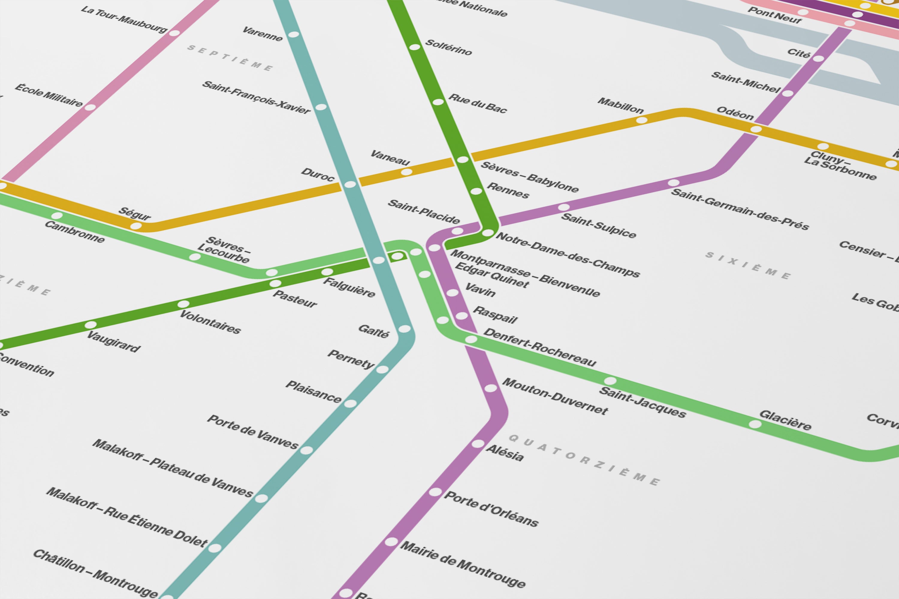 Paris Metro / Light Mode System Map