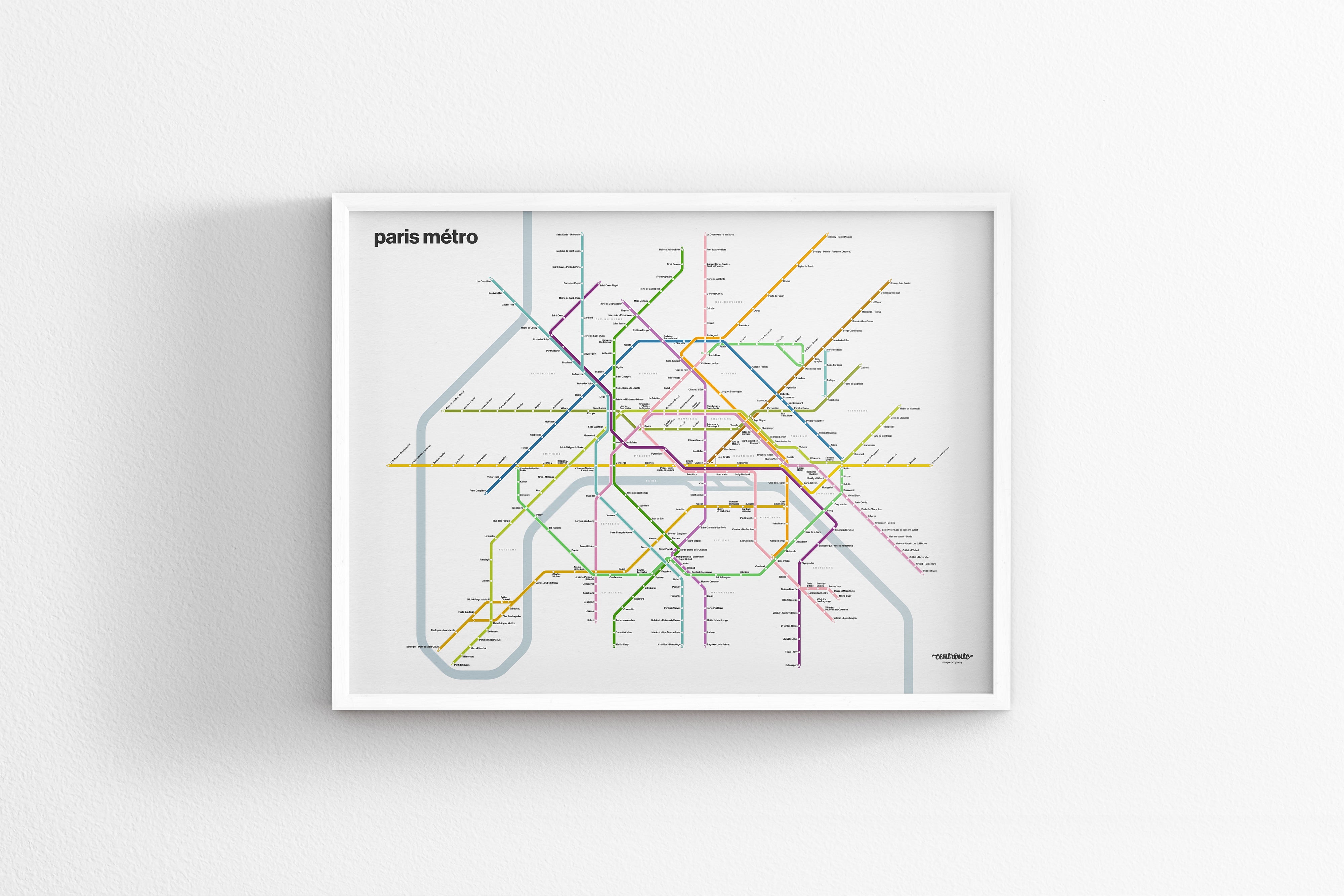 Paris Metro / Light Mode System Map