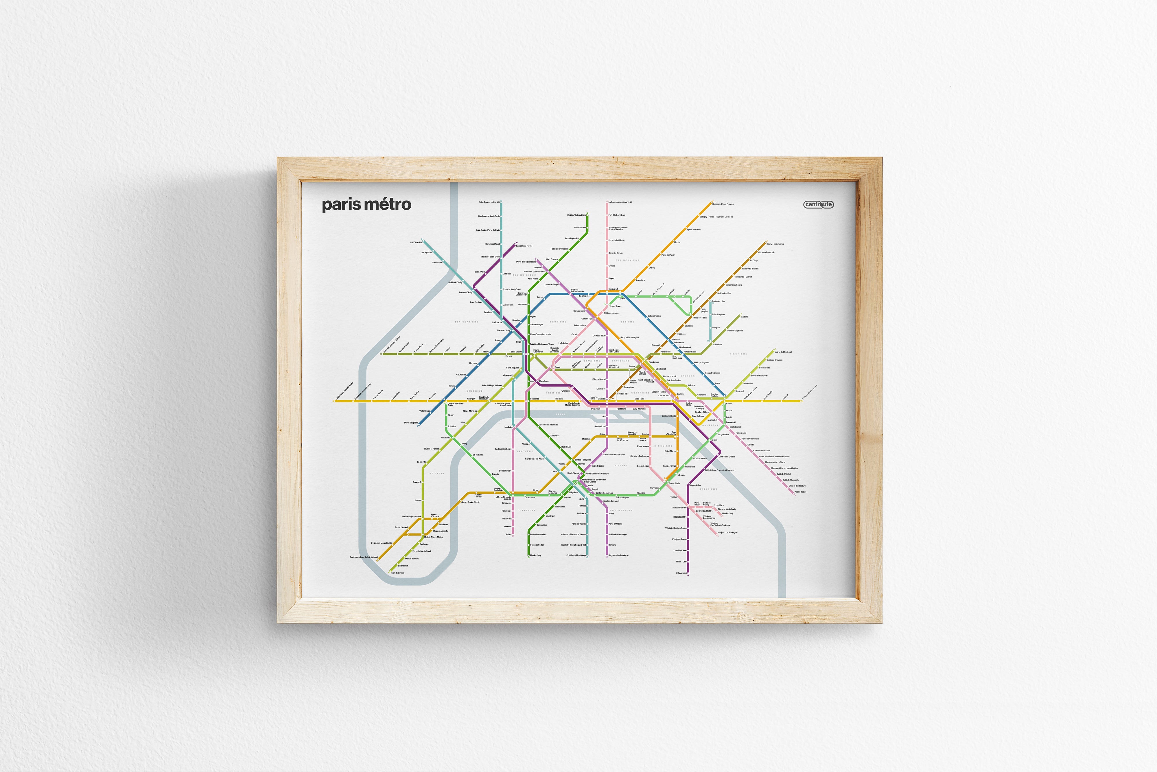 Paris Metro / Light Mode System Map