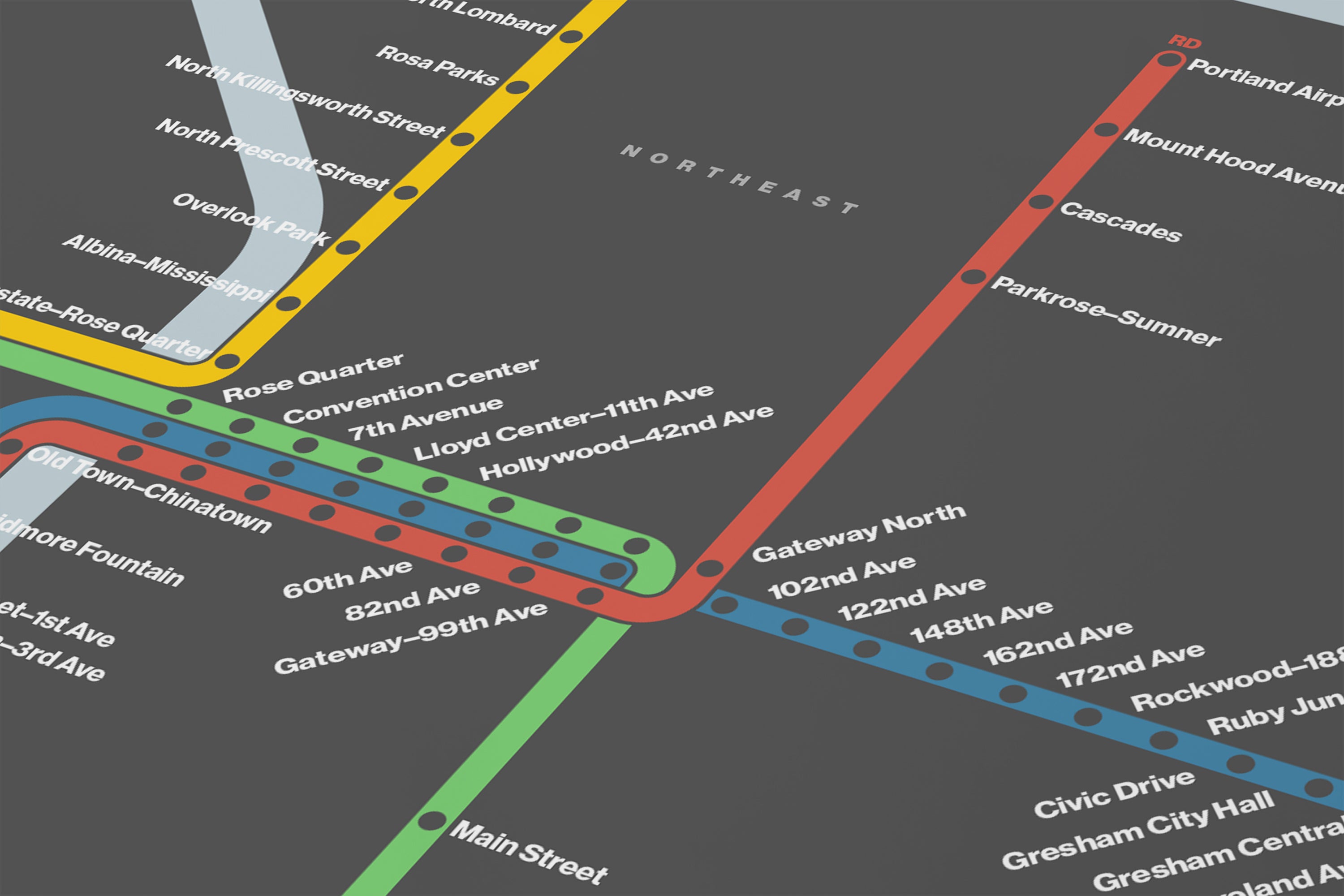 Portland Max / Dark Mode System Map