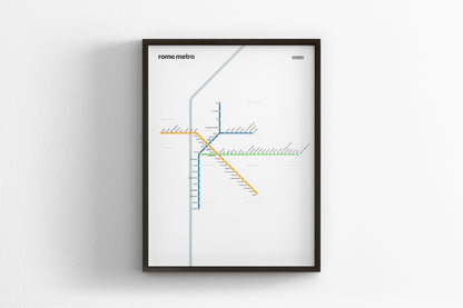 Rome Metro / Light Mode System Map
