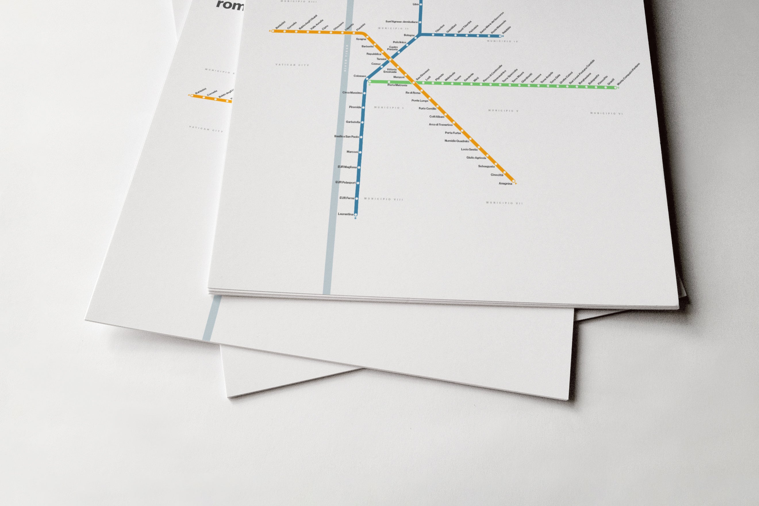 Rome Metro / Light Mode System Map