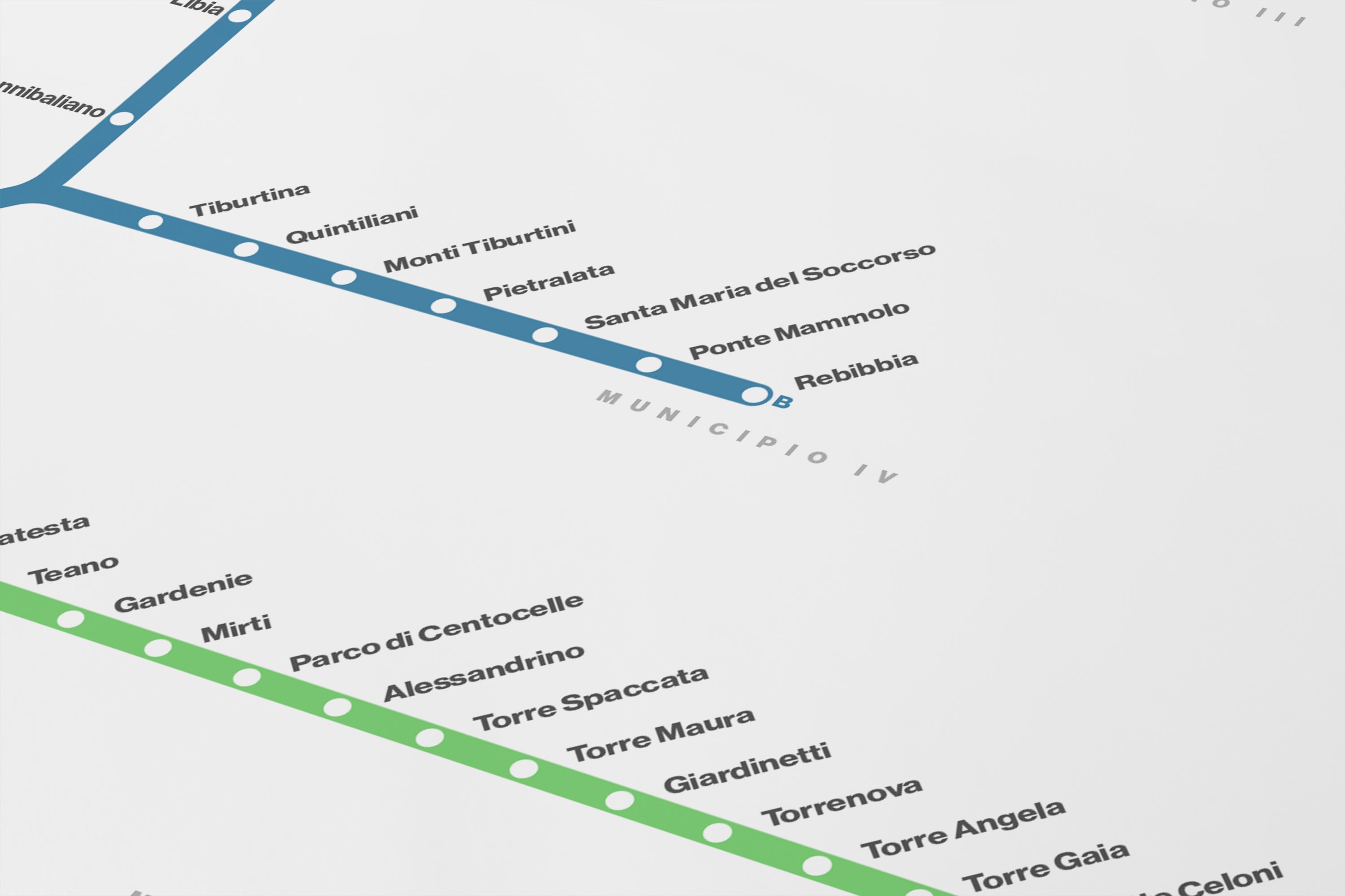 Rome Metro / Light Mode System Map