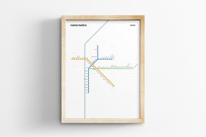 Rome Metro / Light Mode System Map