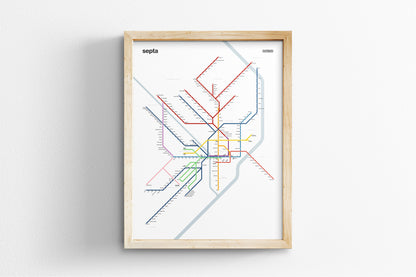 SEPTA Rail / Light Mode System Map