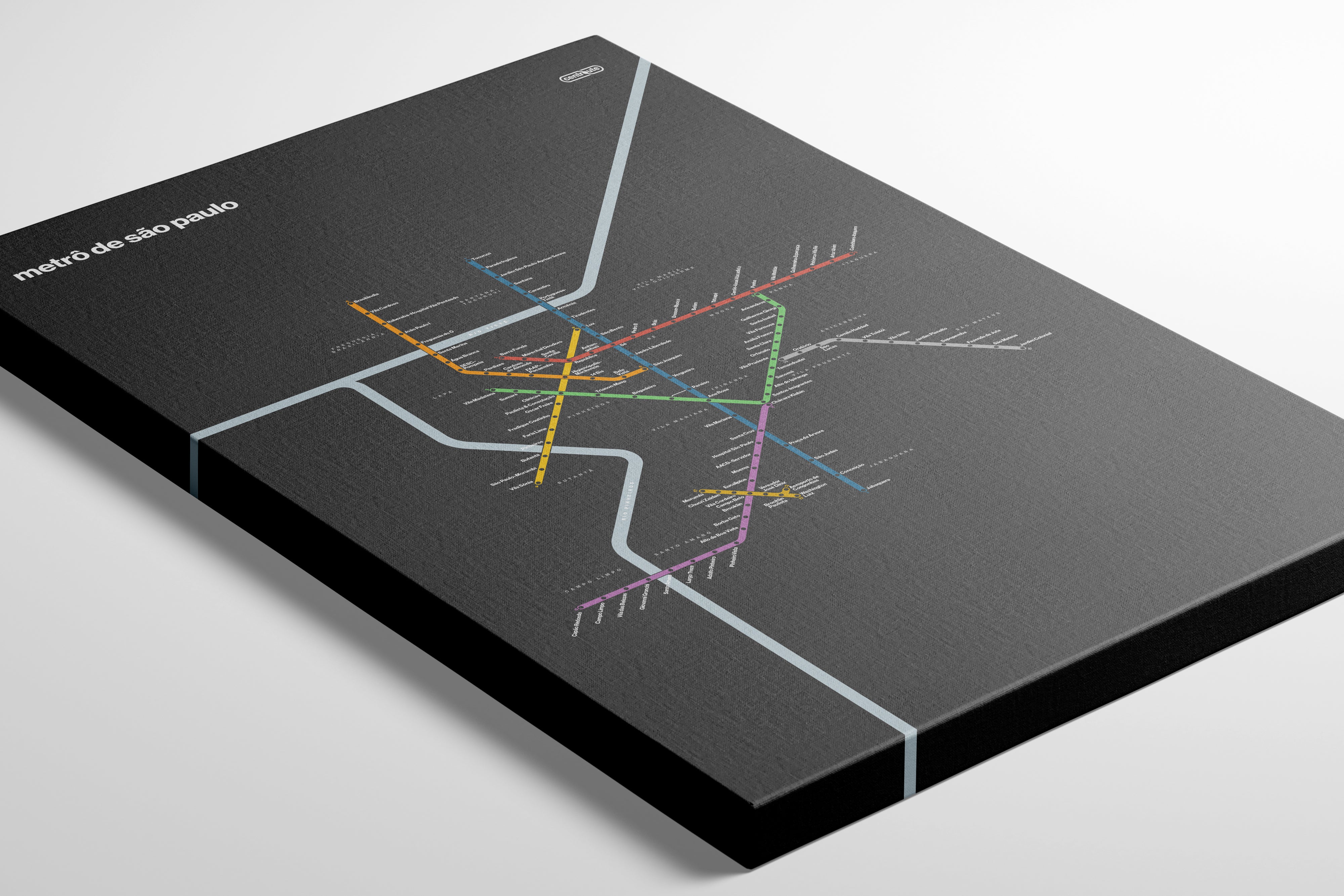 São Paulo Metro / Dark Mode System Map