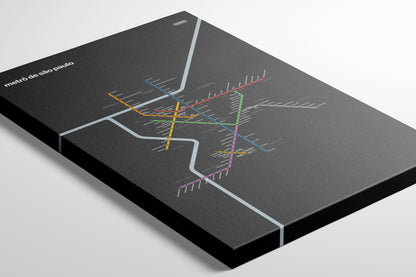 São Paulo Metro / Dark Mode System Map