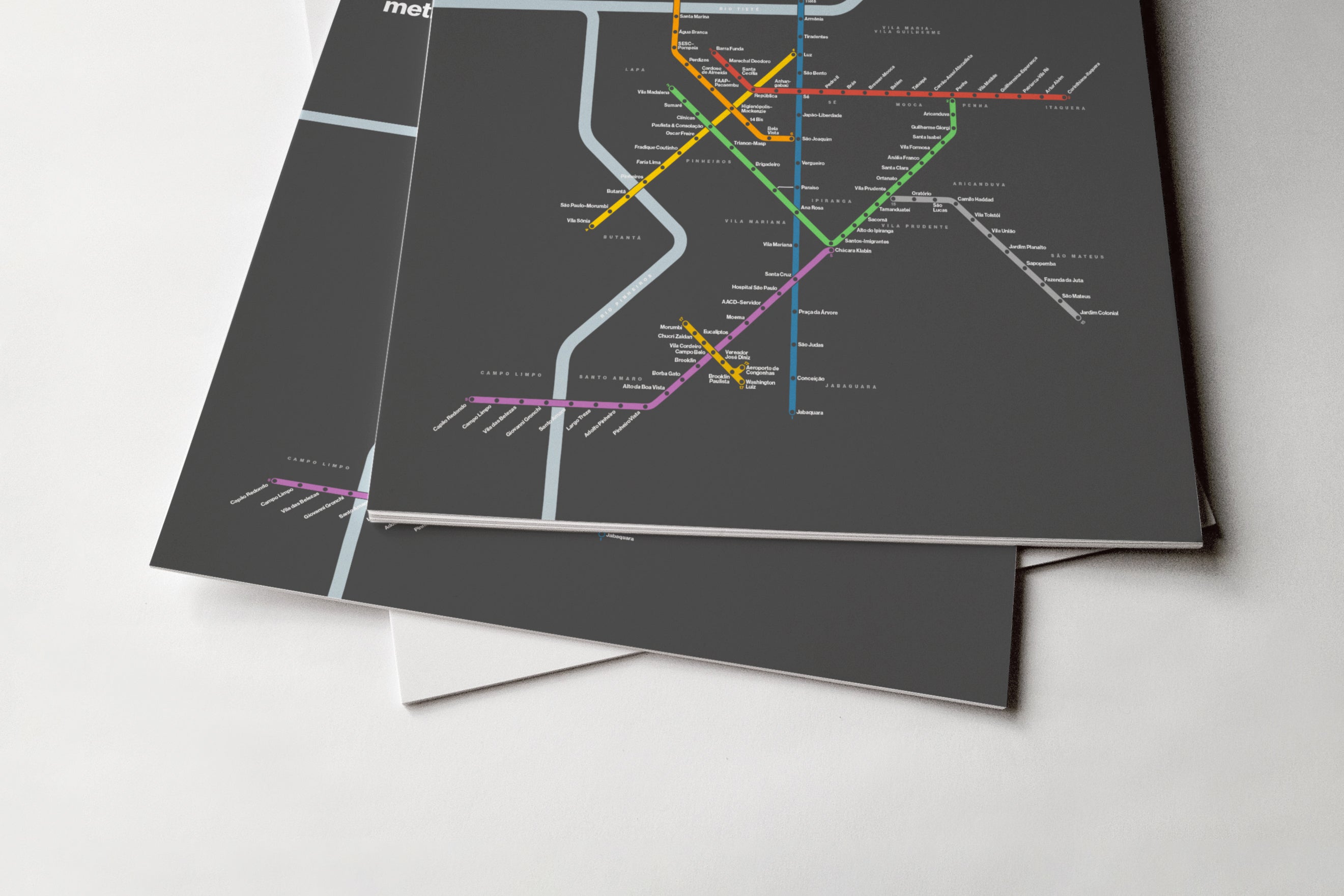 São Paulo Metro / Dark Mode System Map