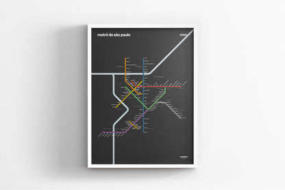 São Paulo Metro / Dark Mode System Map