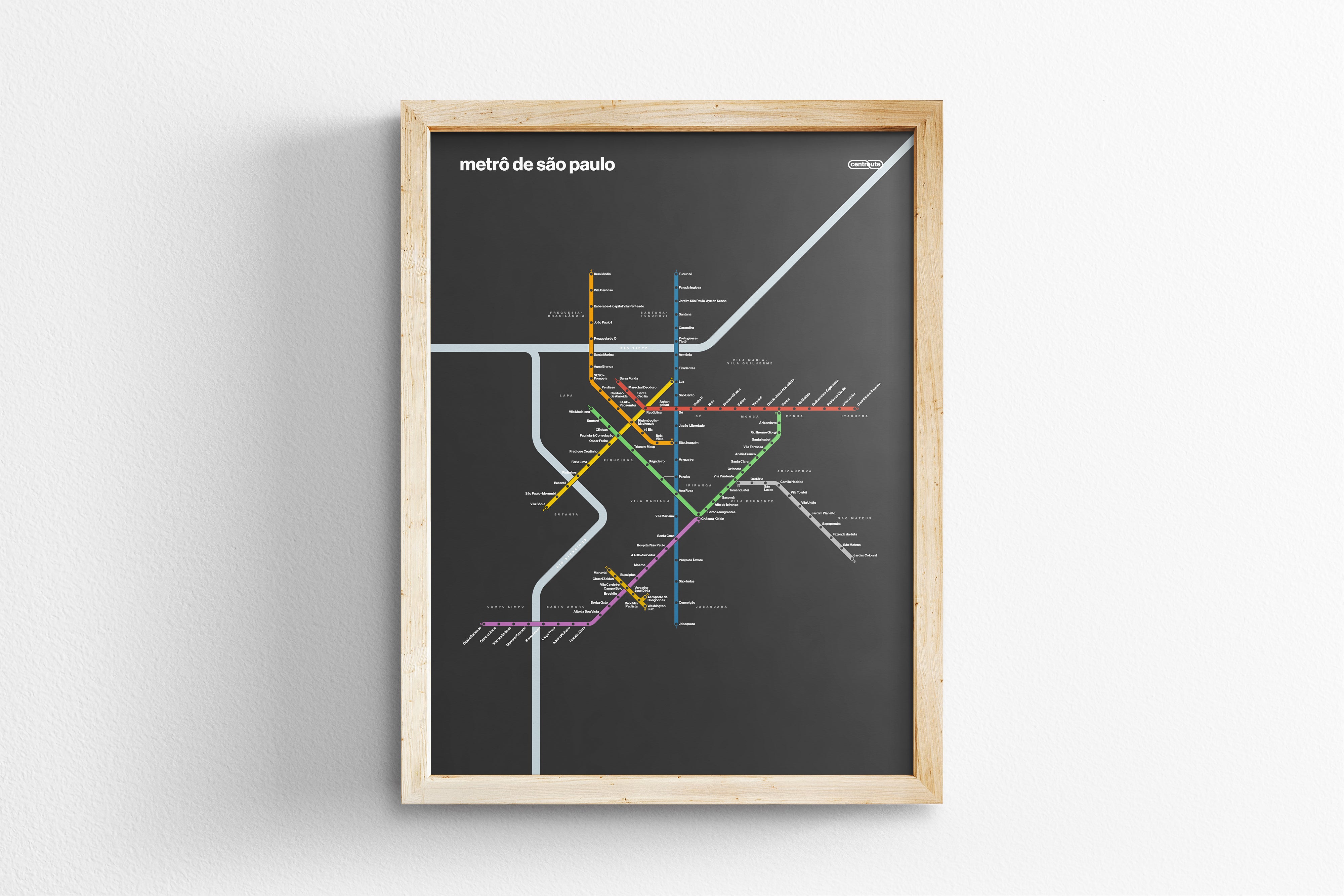 São Paulo Metro / Dark Mode System Map