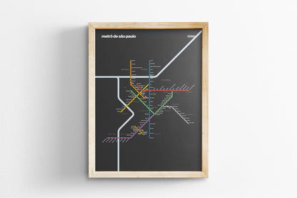 São Paulo Metro / Dark Mode System Map