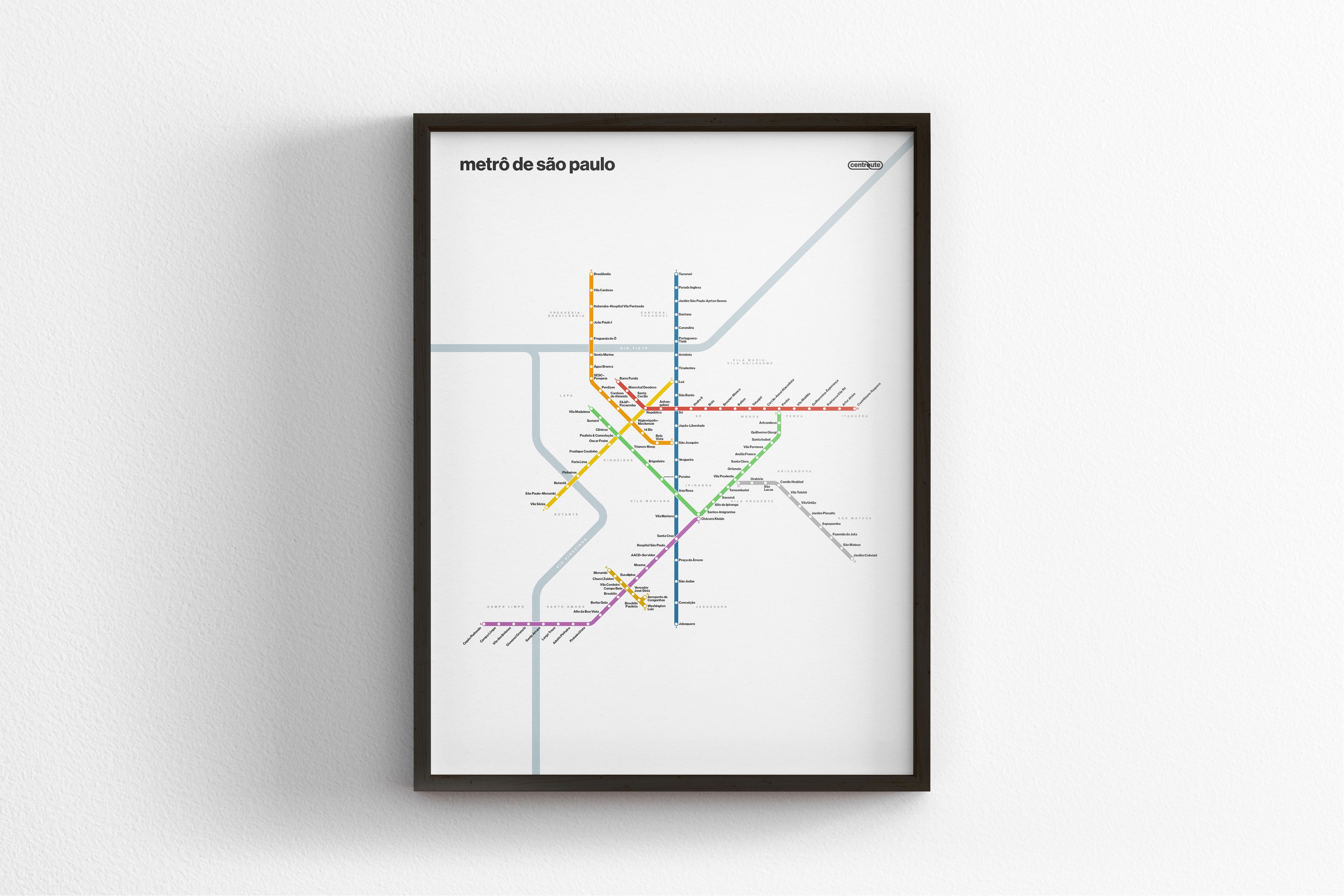 São Paulo Metro / Light Mode System Map