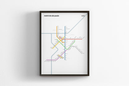 São Paulo Metro / Light Mode System Map