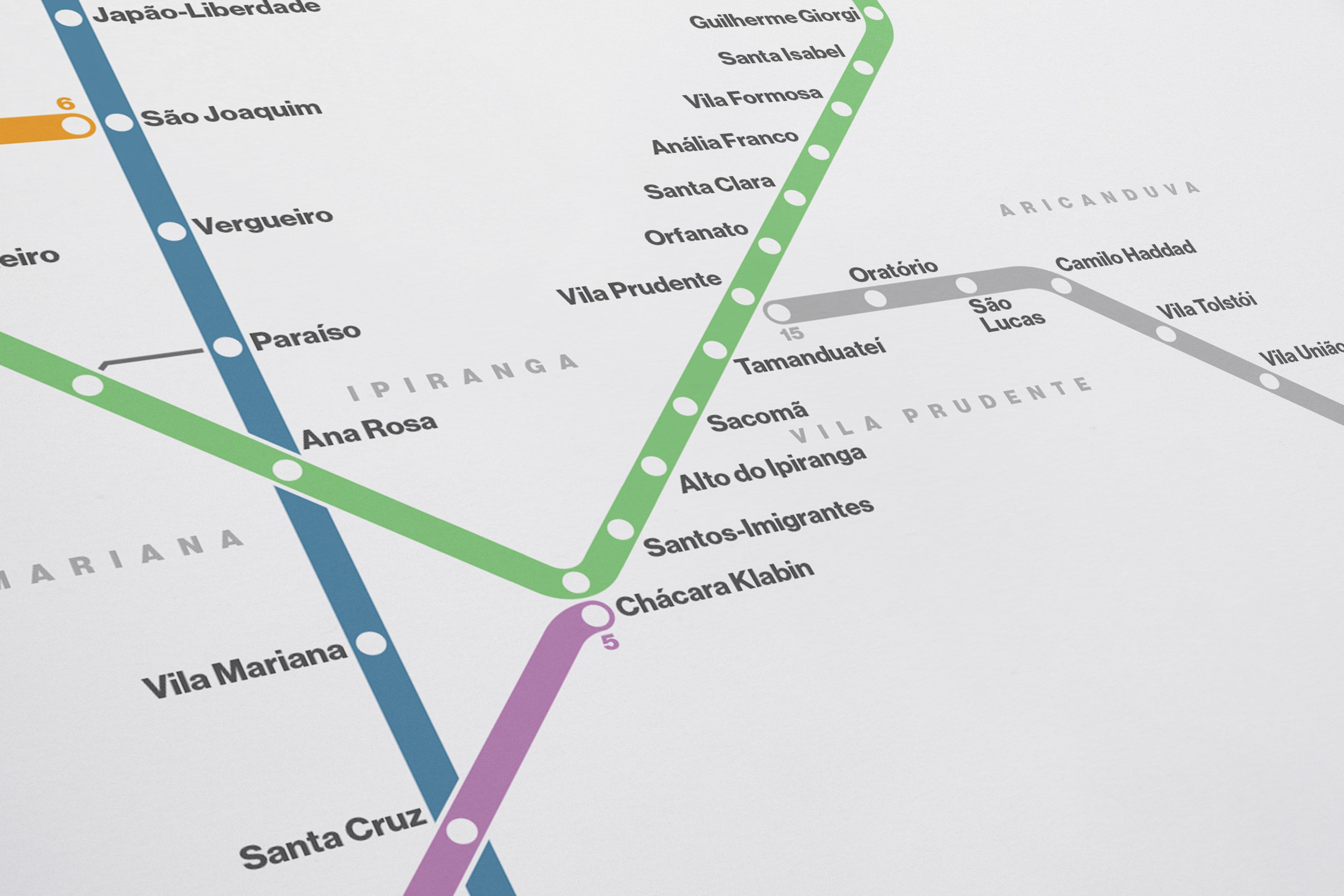 São Paulo Metro / Light Mode System Map