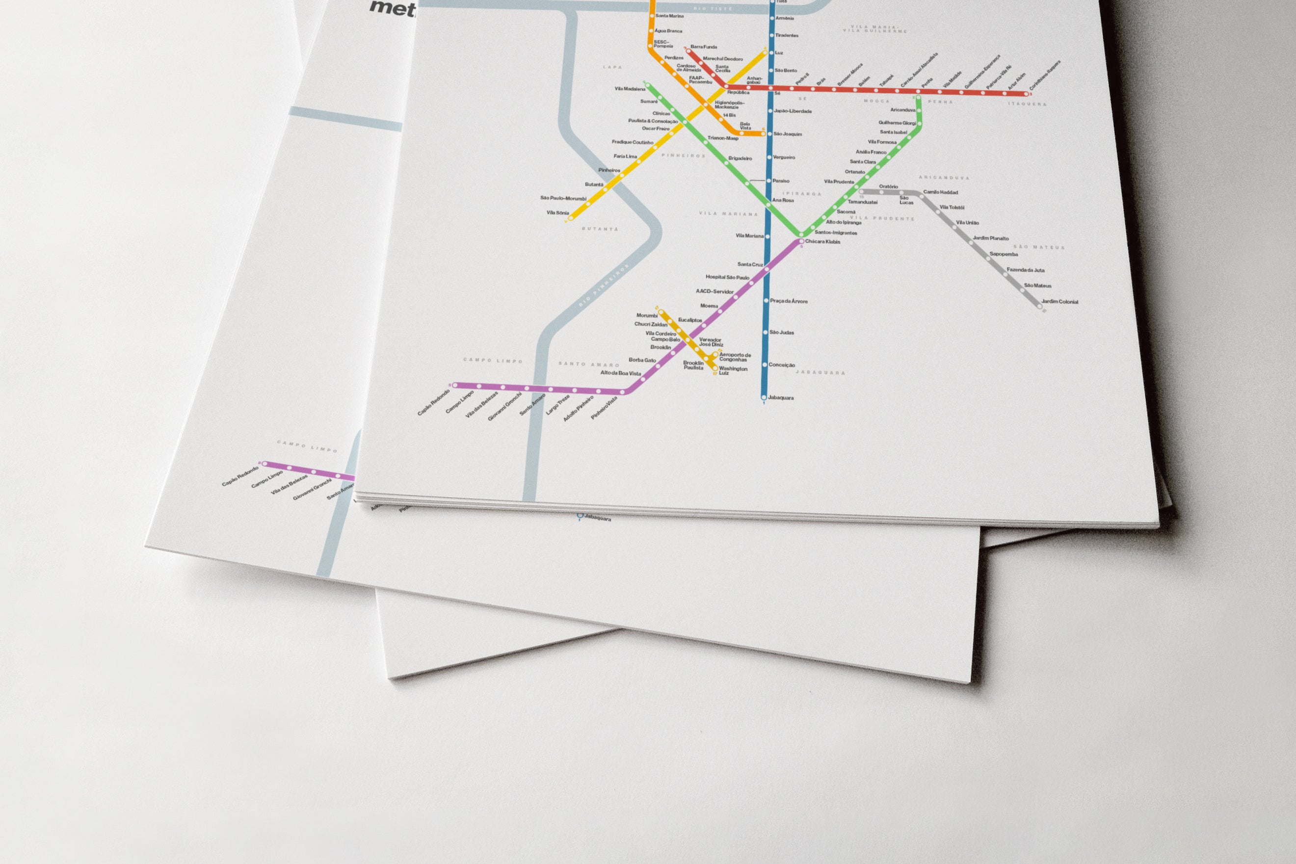 São Paulo Metro / Light Mode System Map
