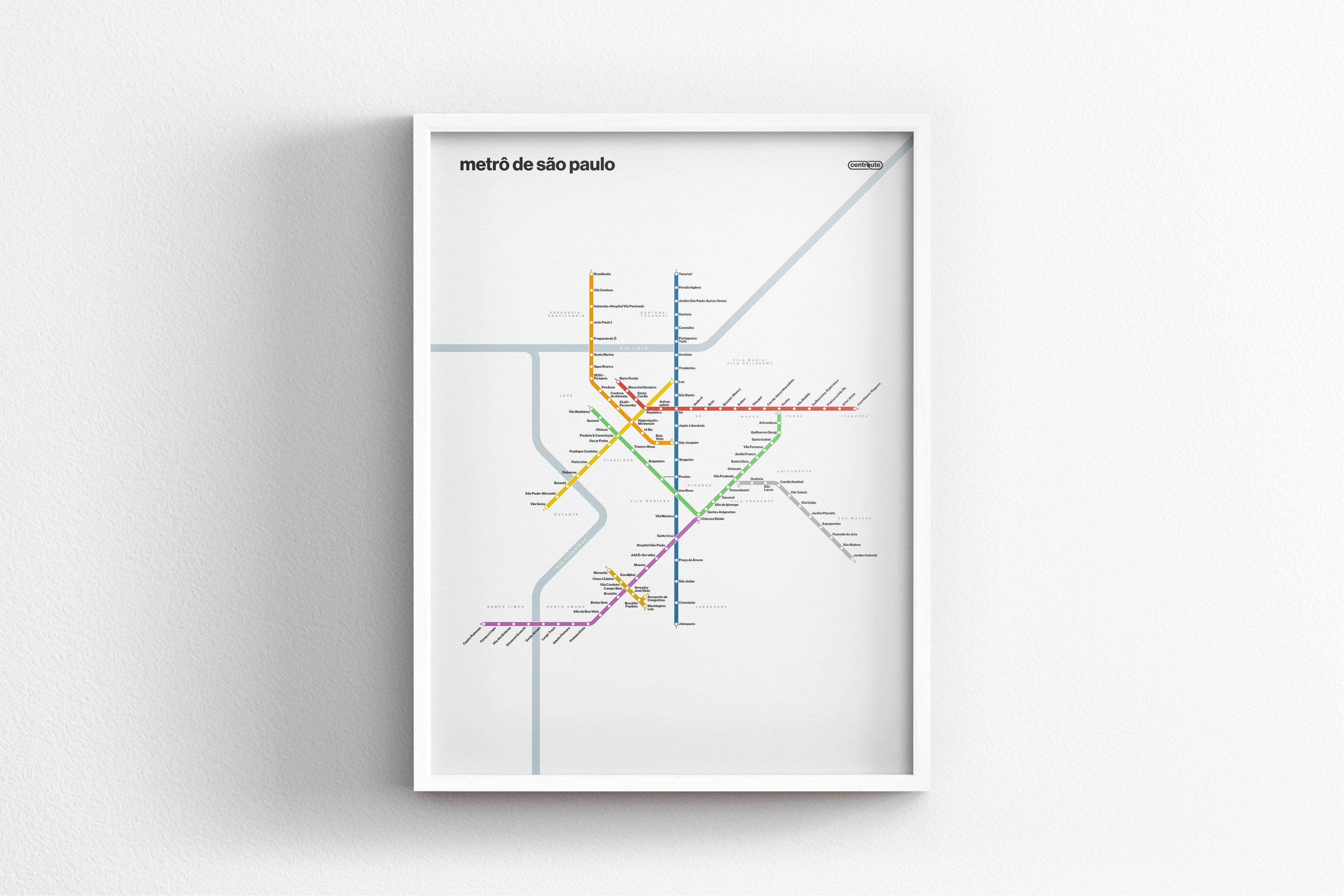 São Paulo Metro / Light Mode System Map