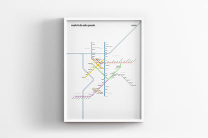 São Paulo Metro / Light Mode System Map