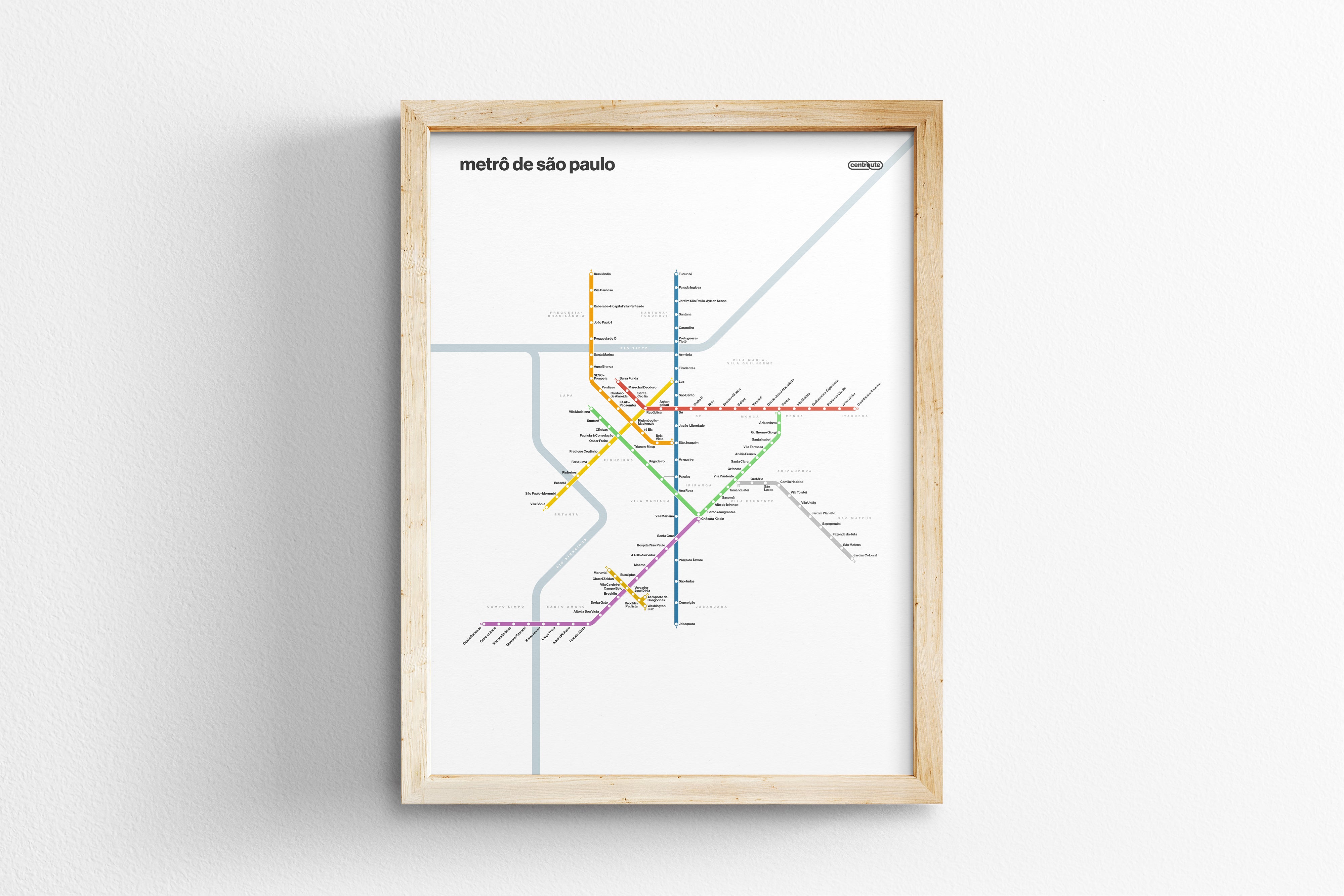 São Paulo Metro / Light Mode System Map
